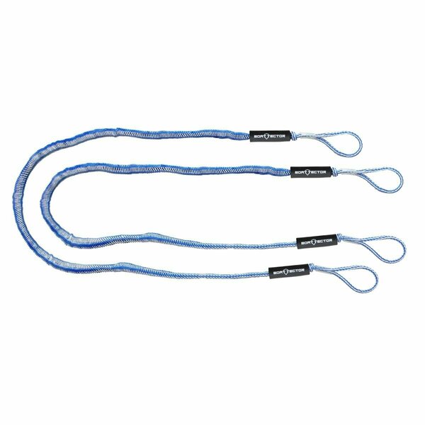 Bookazine 8 ft. Bungee Dock Line, Blue & White, 2PK TI3642270